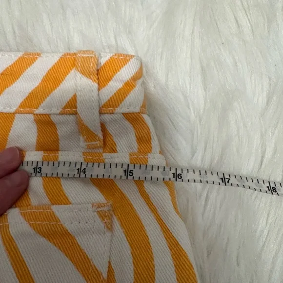 Cider Orange Mean Girl Wave Trim All Over Wide Leg Pants - Picture 5 of 7